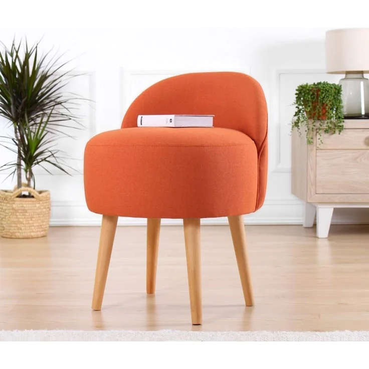 Hanah Home 'Corvile - Orange' Pouffe, Orange, 46 x 64 x 46 cm – Bild 2
