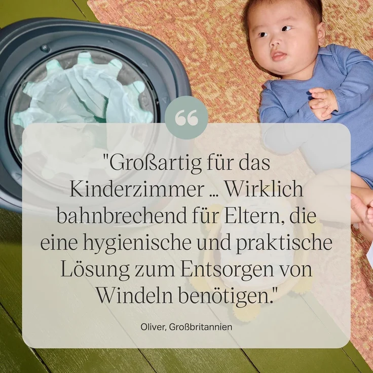 Tommee Tippee Twist and Click Advanced Windeleimer mit 2 Nachfüllkassetten, garantierter Geruchs- und Keimschutz, großes Fassungsvermögen (Verpackung kann variieren) – Bild 9