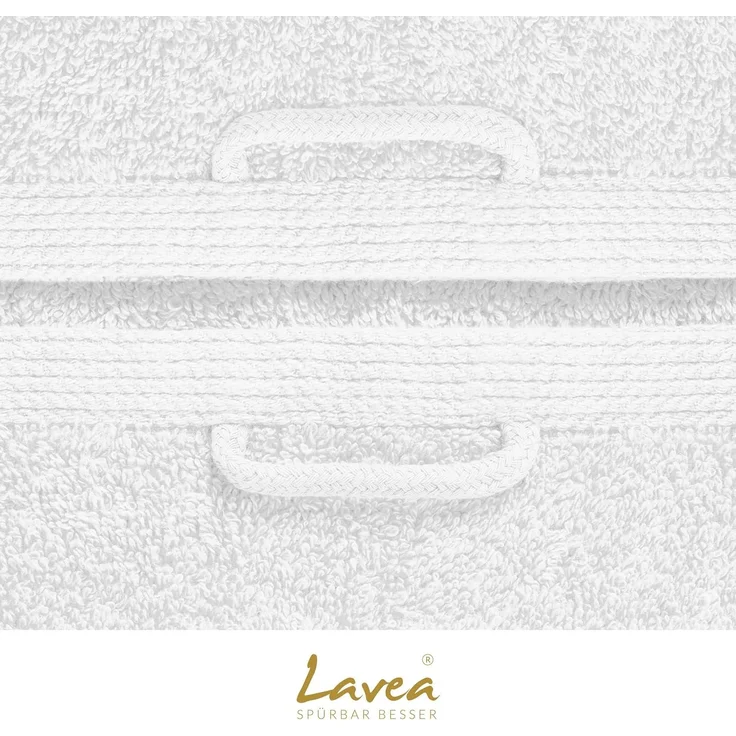Lavea Waschhandschuh Bali, 16x22cm aus 100% Bio-Baumwolle, einzigartig weiche Waschhandschuhe mit Aufhänger (Set, 6-St), hochwertige und nachhaltige Premium Waschlappen - schonende Reinigung – Bild 8