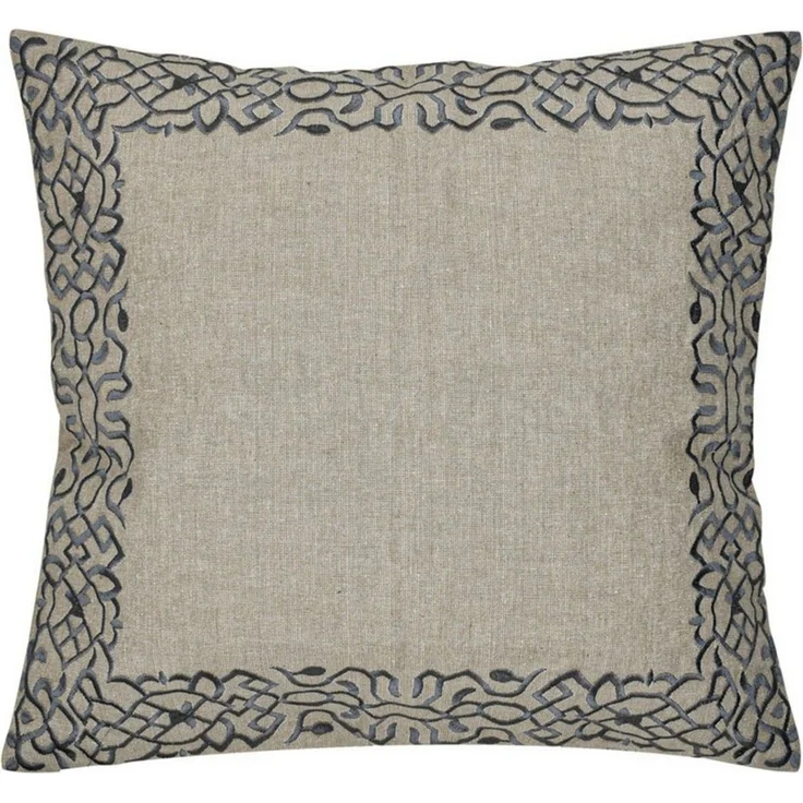 Marrakesch Orient & Mediterran Interior Zierkissen Boho Kissenbezug Frisia handgefertigt aus Baumwolle in Grau 50 x 50 cm, (1 St) – Bild 1