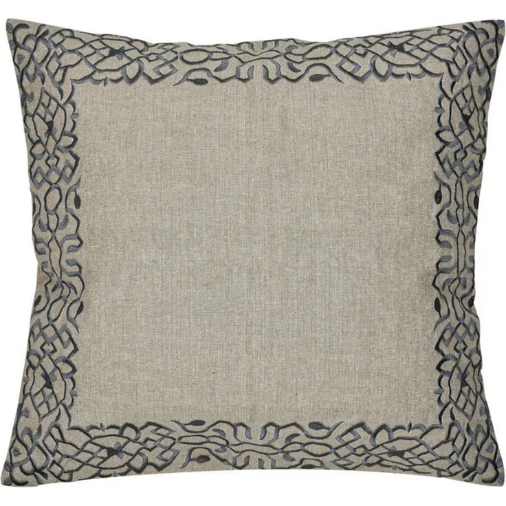 Marrakesch Orient & Mediterran Interior Zierkissen Boho Kissenbezug Frisia handgefertigt aus Baumwolle in Grau 50 x 50 cm, (1 St)