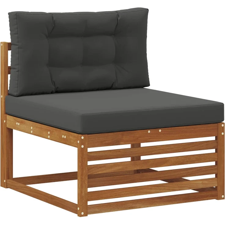 vidaXL Outdoor Mittelsofa Massivholz Akazie Natur 900565 – Bild 2