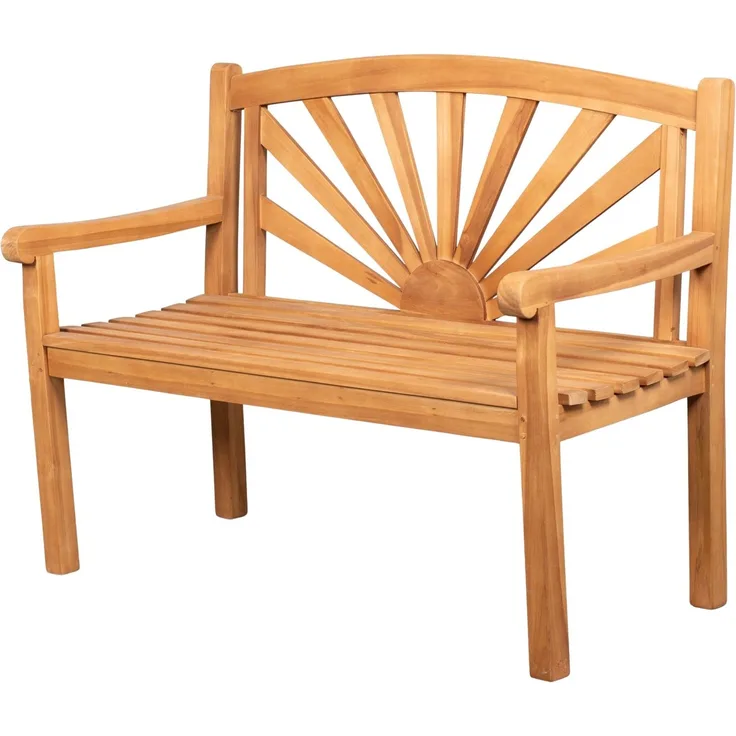 Teakholz Gartenbank Sonne 120 cm