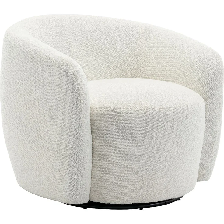 Vente-unique - VEREIDE - Sessel mit gerader Rückenlehne - Metall - Weiß - 80 x 76 x 67 cm – Bild 4