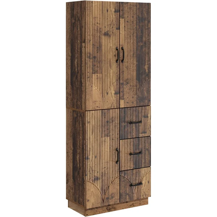vidaXL Schrankset 2 pcs Altholz Holzwerkstoff 3416824 – Bild 1