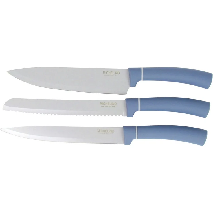 Michelino Messerblock - bestehend aus 5 Messern und einem Messerblock, Beidseitig geschliffen Klingen, Spülmaschinengeeignet – Bild 3
