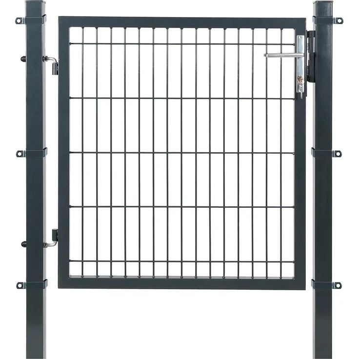 Songmics Gartentor aus verzinktem Stahl, grau, 106x90 cm (LxH) – Bild 1