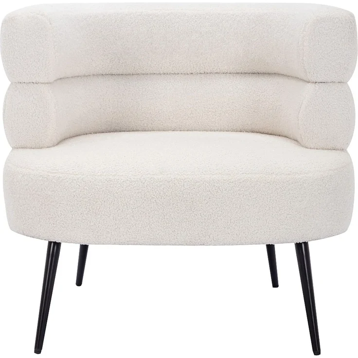 Vente-unique - CAMEDO - Sessel mit gerader Rückenlehne - Metall - Weiß - 80 x 74 x 73 cm – Bild 3