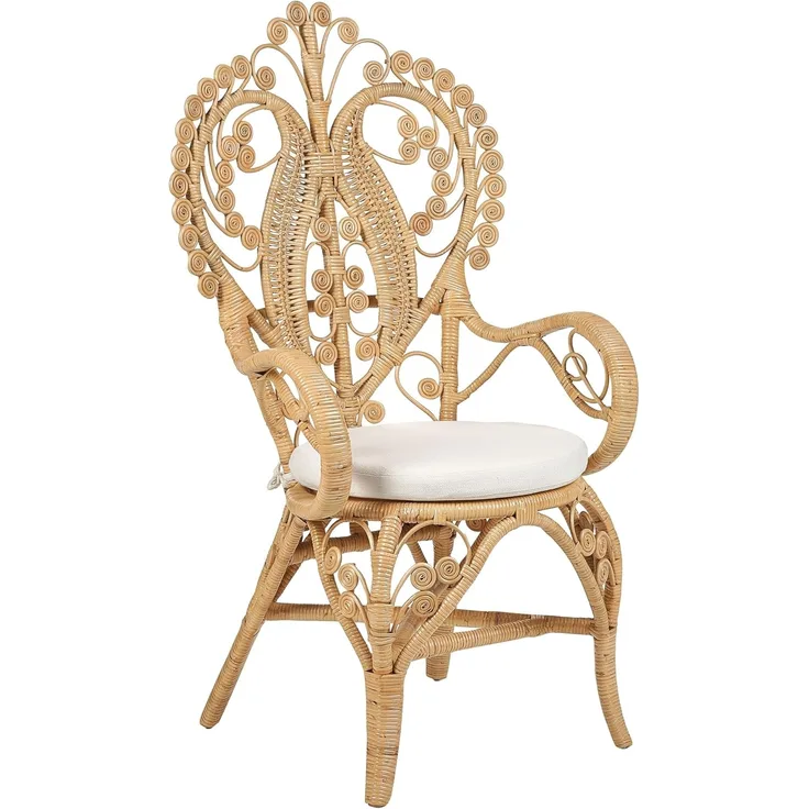 Pfauenstuhl CARRARA Rattan Natürlich