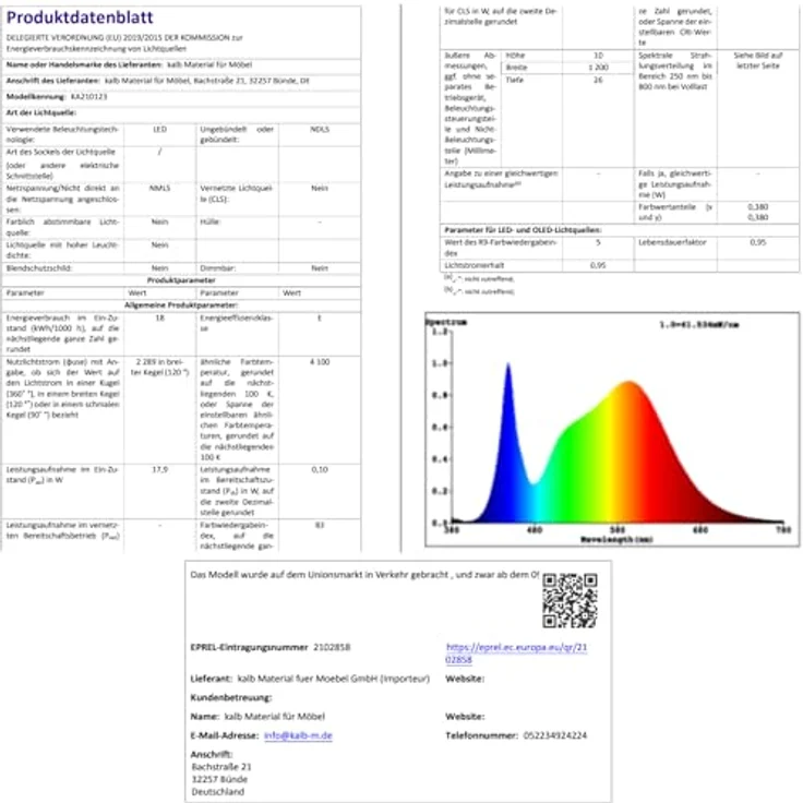 kalb Spectraline 120cm LED Badezimmerleuchte, IP44, Chrom, Neutralweiß 4000K, 18W – Bild 8