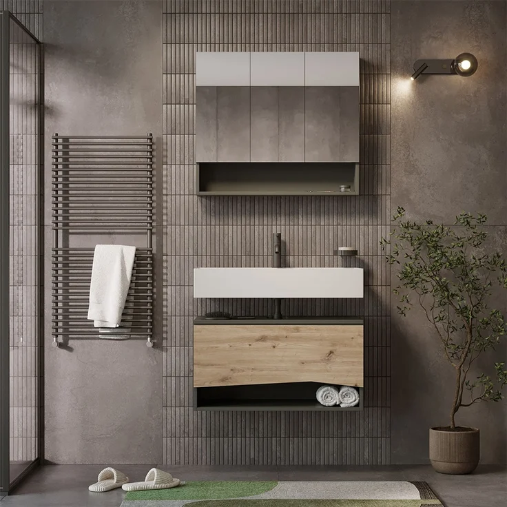 Badmöbel-Set Willow Artisan 2 Teile Vicco – Bild 3