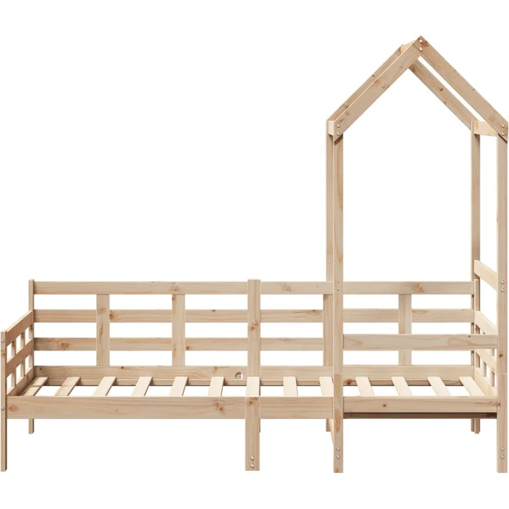 vidaXL Tagesbett mit Dach 80x200 cm Massivholz Kiefer 3282326 – Bild 3