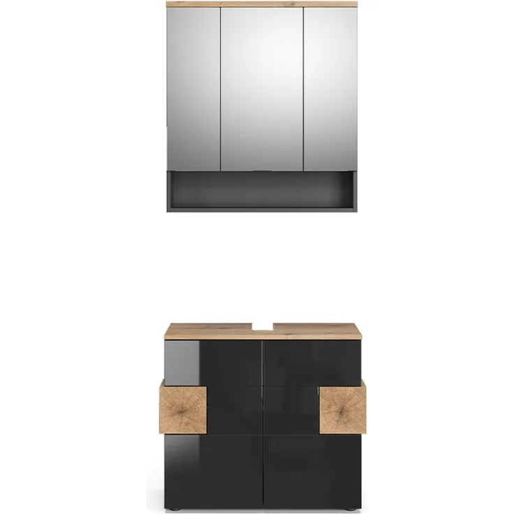 Badmöbel-Set Eden Anthrazit 2-teilig Vicco
