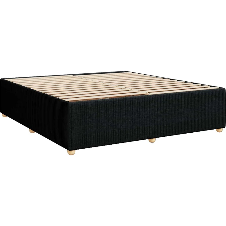 vidaXL Boxspringbett mit Matratze Schwarz 180 x 200 cm Stoff 3451519 – Bild 5