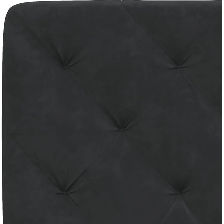 vidaXL Kopfteil-Kissen Schwarz 90 cm Samt 374710 – Bild 8