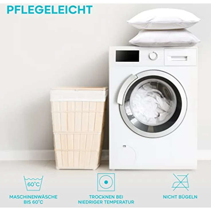 Kissenschoner 80x80 - 2er Set Wasserdichter Kissenbezug 80x80 mit Reißverschluss - Oeko-Tex Zertifiziert - Twinzen-Technologie Kissenschutzbezug 80x80 cm Weiß – Bild 7