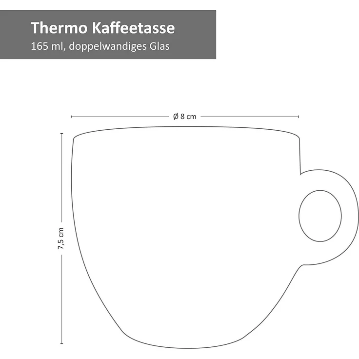 Weihnachtstasse Kaffee Tee Cappuccino Tasse Thermo Glastasse Luigi Bormioli Klein _165ml – Bild 6