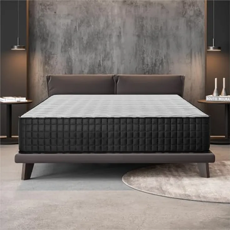 Naturalex | Titanium | Matratze 140x200 cm | Memory Foam Multi Density Blue Latex-Technologie | Ergonomische 7 Zonen | High Resilience Komfort | Flexibel + Extra Langlebig | 30 cm Voller Komfort