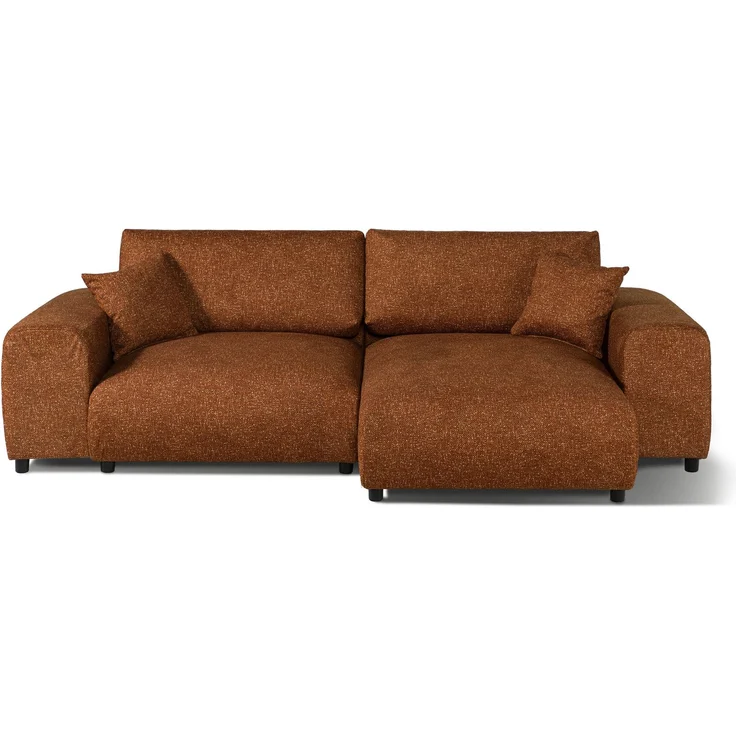 Ecksofa Plüsch 237x144x79 orange PAULINA – Bild 2