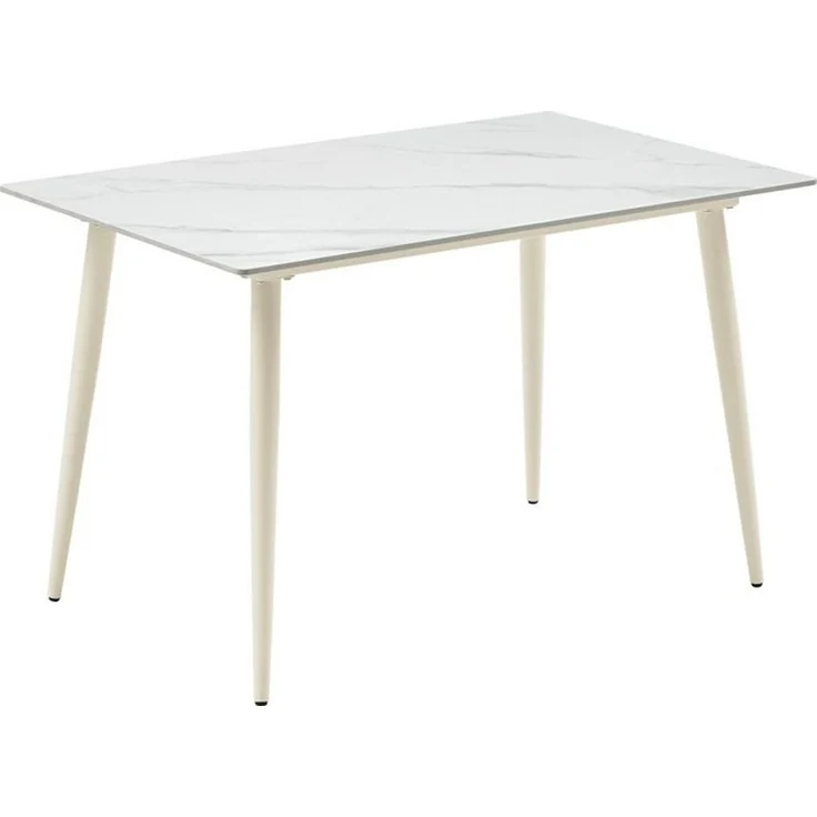 OTTO home Essgruppe Kryce, (Set, 5-tlg, 120 cm Esstisch + 4 Stühle), Strukturstoff, robustem Metallgestell, Tischplatte aus Sinterstein – Bild 4