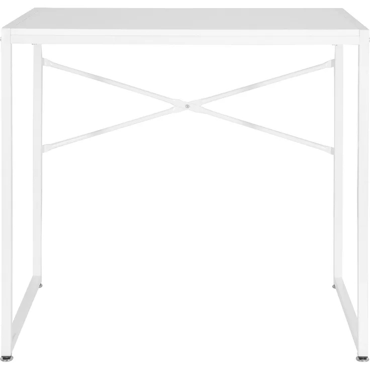 hjh OFFICE Schreibtisch EASY UP H I Melaminharzbeschichtete Spanplatte, Gestell pulverbeschichteter Stahl Weiß