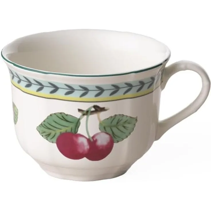 Frühstücksobertasse French Garden Fleurence Villeroy und Boch Kaffeetasse - Mikrowelle geeignet, Spülmaschinenfest