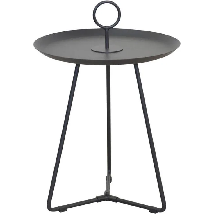 MID.YOU Beistelltisch Schwarz, Metall, rund mit Sternfuß, 38x45x38 cm, einfacher Aufbau