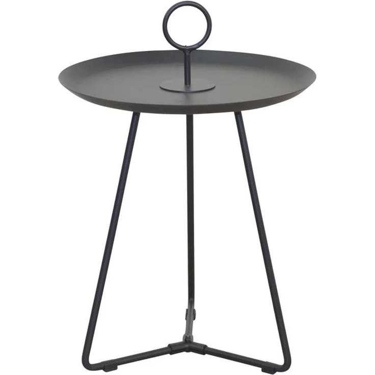 MID.YOU Beistelltisch Schwarz, Metall, rund mit Sternfuß, 38x45x38 cm, einfacher Aufbau