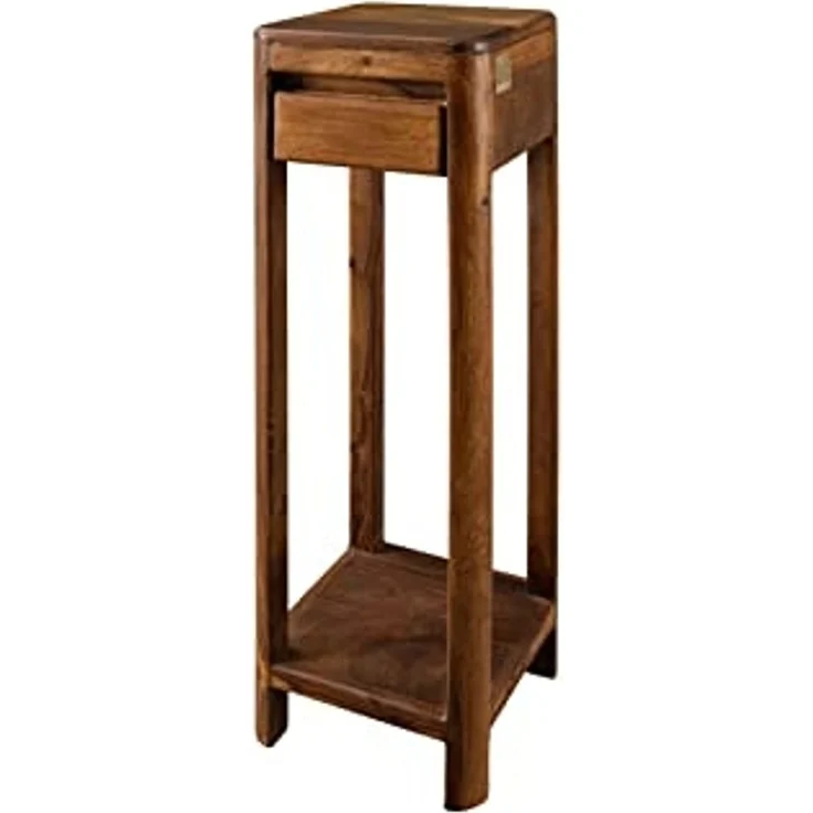 Beistelltisch Sheesham 30 x 30 x 90 smoked cherry gebeizt TORONTO #113 – Bild 1