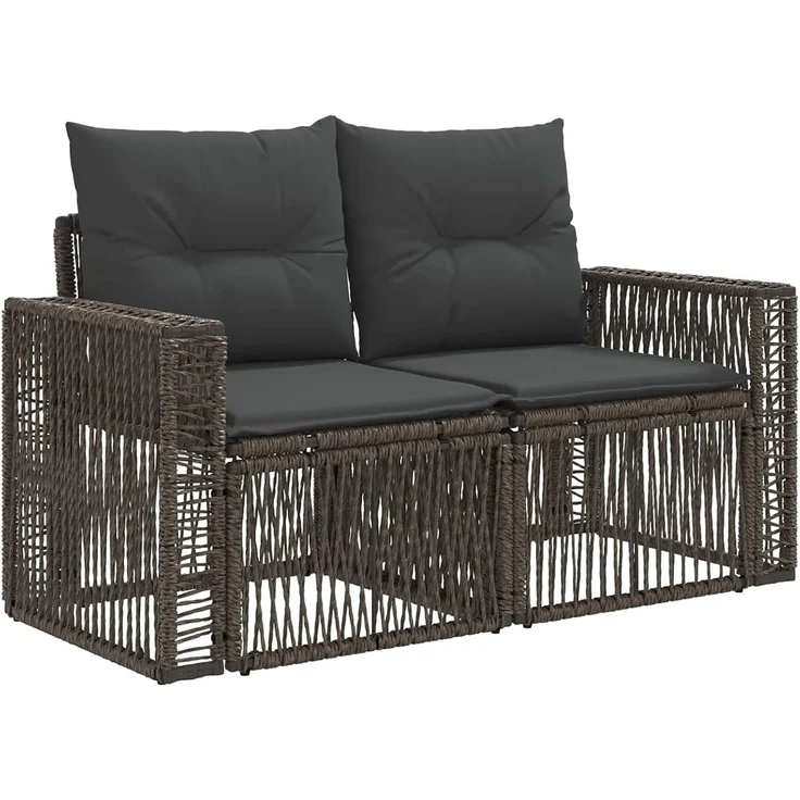 vidaXL Gartensofa-set 6 stk. 6-Sitzer Grau und Dunkelgrau Poly-Rattan 3435221 – Bild 9
