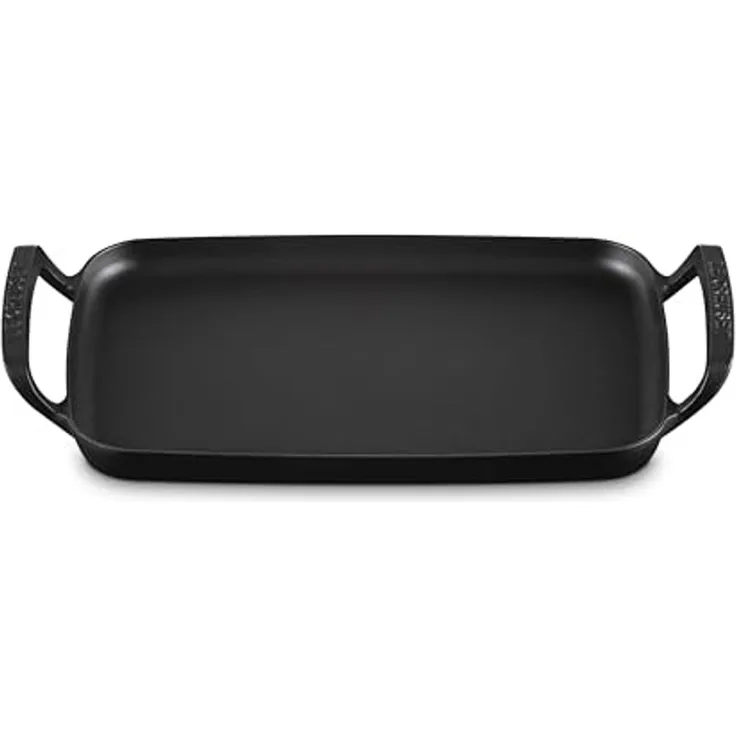 Le Creuset Grillplatte rechteckig BBQ Outdoor aus Gusseisen 40 cm