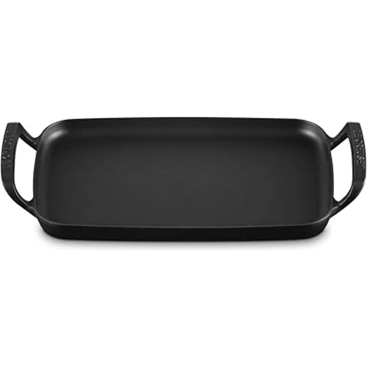 Le Creuset Grillplatte rechteckig BBQ Outdoor aus Gusseisen 40 cm – Bild 1