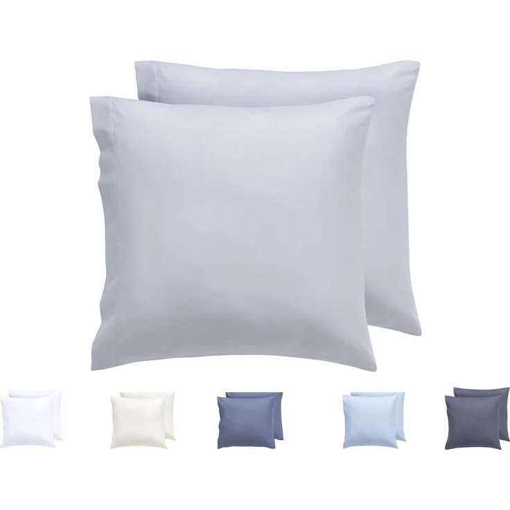 Kissenbezüge, extra weiche Mikrofaser, hypoallergen, Set mit 2 Kissenbezügen 45X45 cm Hellgrau
