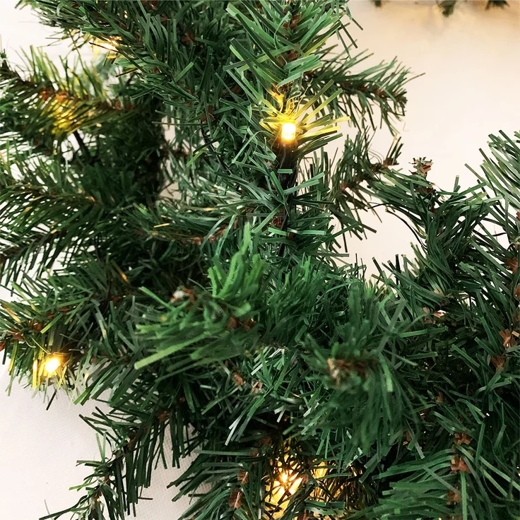 Mojawo XL LED Tannengirlande, Weihnachtsbeleuchtung, mit 70 LED, Kunststoff Grün, 540 cm – Bild 1