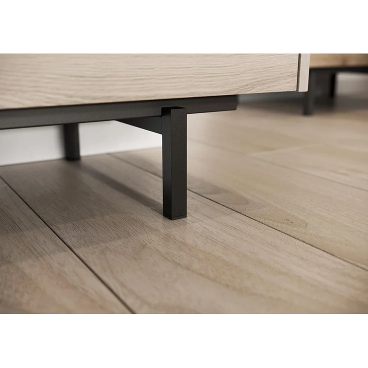 Germania Lowboard 1056-627 GW-Cantoria, in Eiche/Schwarz, Schubladen mit Selbsteinzug, 162 x 63 x 40 cm (BxHxT) – Bild 10