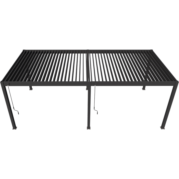 Weide Deluxe | Pergola Voll Aluminium freistehend | 3,6 x 7,2 M | Lamellendach anthrazit – Bild 9