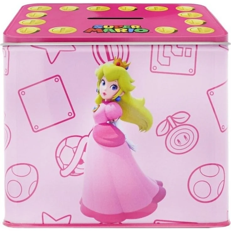 Nintendo Prinzessin Peach Von Super Mario Tasse Cup Becher mit Spardose Münzbox 9x13x11cm – Bild 2