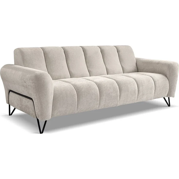 Beautysofa Sofa mit Metallbeine in schwarzer VOLARE, 3-Sitzer, viele Farbvarianten, ohne Schlaffunktion – Bild 5