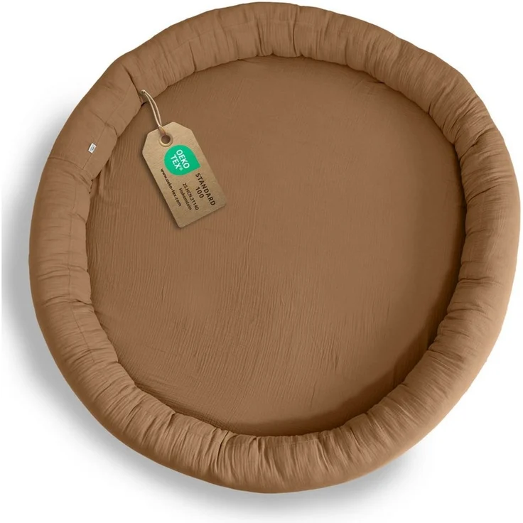 lilimaus Bodenkissen Sitzkissen für Kinder aus Musselin - Spielmatte & Kuschelecke, mit zarter Rüscheneinfassung - zum Lesen, Spielen & Kuscheln – Bild 1