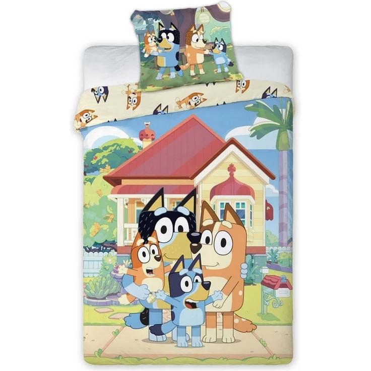 BrandMac Bettwäsche Bluey - 2 x Bettwäsche-Set Wendemotiv im Doppelpack, 135x200 & 80x80, Baumwolle, 100% Baumwolle – Bild 2