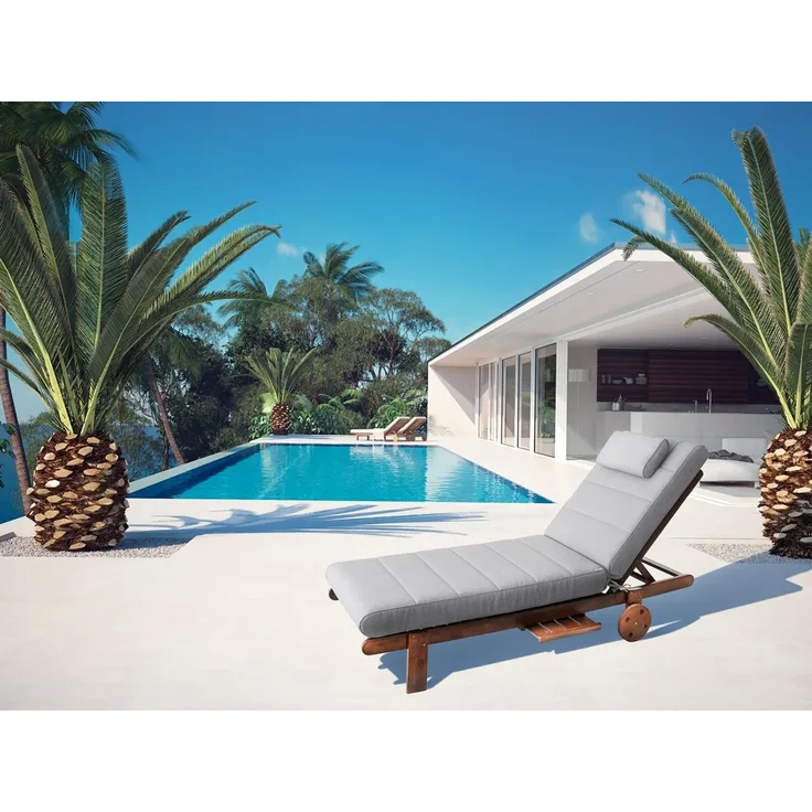 Hobbygarden Polsterauflage Liegenauflage 204 x 60 x 10 cm „Malaga“ – extra dicke Gartenliege Auflage, wasserdicht wendbar, für Sonnenliege & Deckchair Made in EU