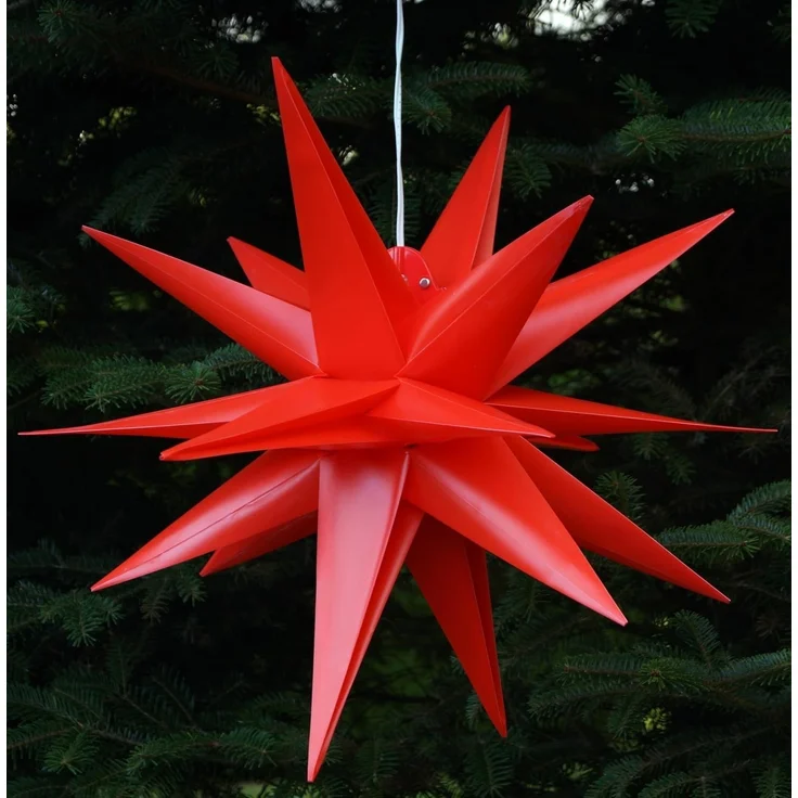Guru-Shop LED-Stern für außen 3D Batterie Außenstern Kaspar, Weihnachtsstern,., Leuchtmittel inklusive – Bild 4