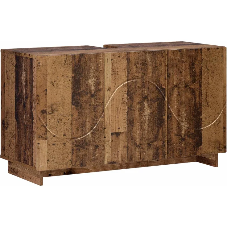 vidaXL Badezimmerschrank-Set 2 stk. Altholz Holzwerkstoff 3433080 – Bild 3