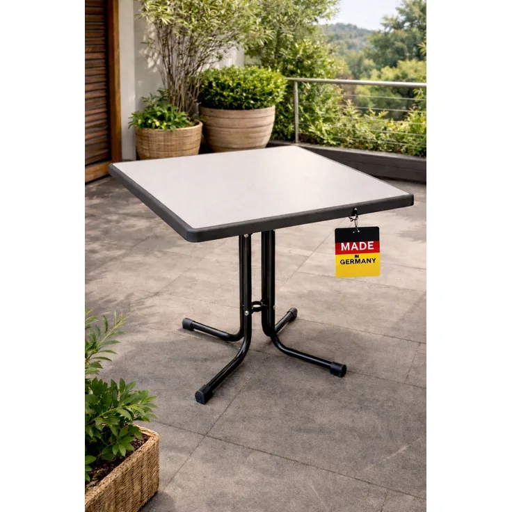 Gardissimo METALL Gartentisch Klapptisch mit Sevelit-Platte 80x80cm klappbar