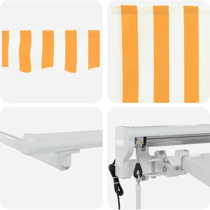 vidaXL Elektrische ausziehbare Markise Gelb 4x3 m 3420992 – Bild 5