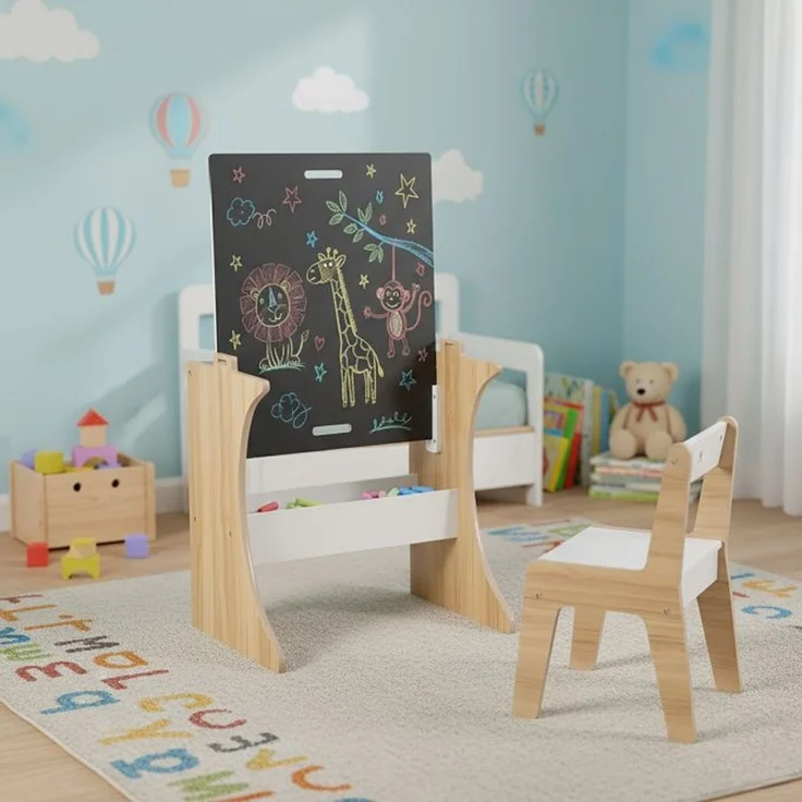 Relaxdays 2-teilige Kindersitzgruppe mit Tafel – Bild 6