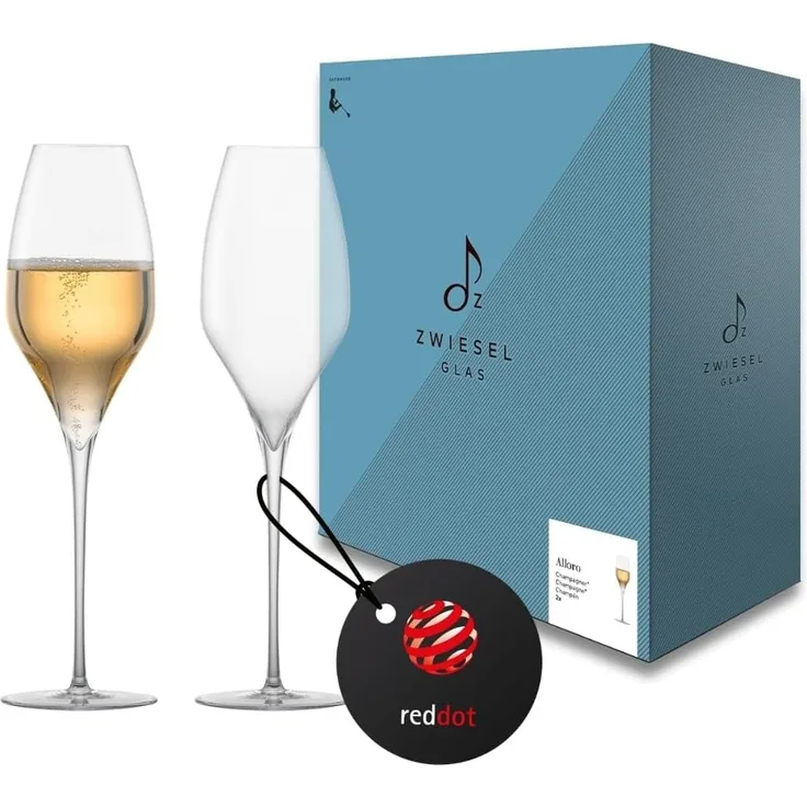 ZWIESEL GLAS handmade CHAMPAGNER ALLORO 77 MIT MOUSSIERPUNKT 2 Stck. 122175