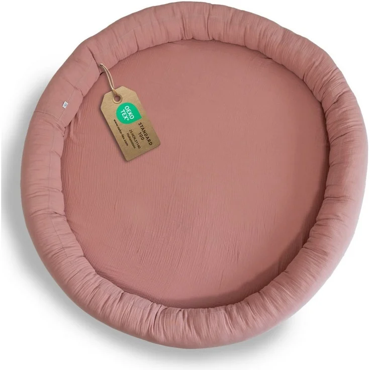 lilimaus Bodenkissen Sitzkissen für Kinder aus Musselin - Spielmatte & Kuschelecke, mit zarter Rüscheneinfassung - zum Lesen, Spielen & Kuscheln – Bild 1