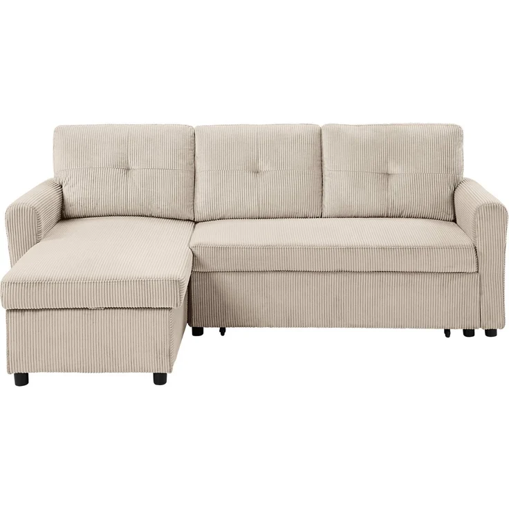 ATLANTIC home collection Schlafsofa Gustavo L-Form, B: 199 cm, mit Bettfunktion, Bettkasten & seitlichen Taschen – Bild 2