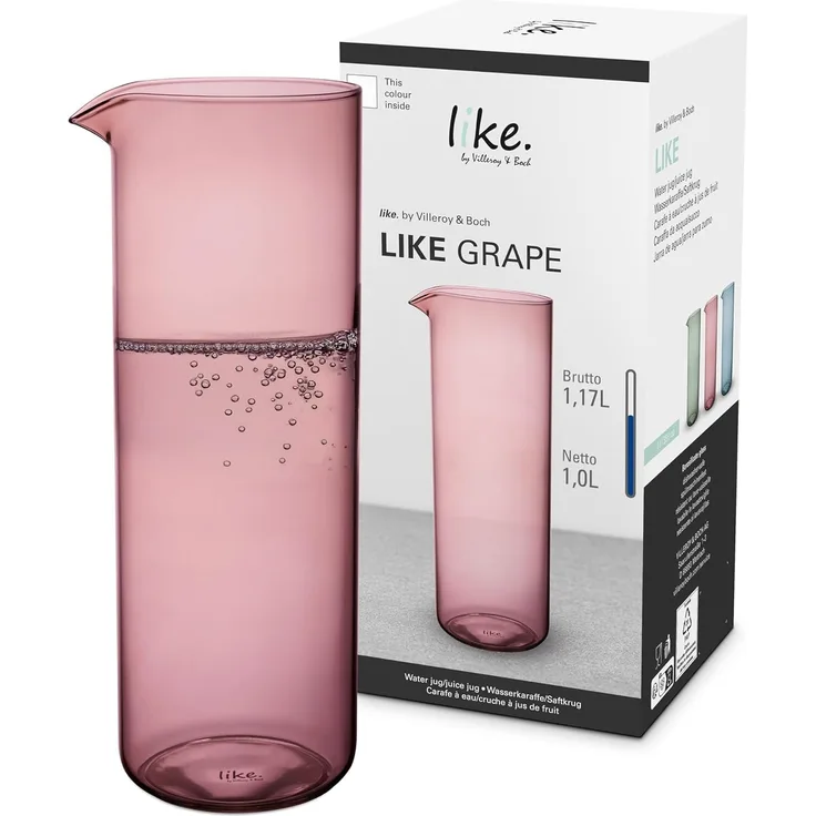 like. by Villeroy & Boch Like Glass Wasserkaraffe / Saftkrug 1 l - Grape